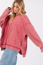 Load image into Gallery viewer, Sage+Fig OVERSIZED Mineral Washed Top in Indian Red
