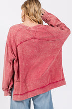 Load image into Gallery viewer, Sage+Fig OVERSIZED Mineral Washed Top in Indian Red ON ORDER
