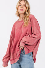 Load image into Gallery viewer, Sage+Fig OVERSIZED Mineral Washed Top in Indian Red
