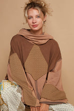 Load image into Gallery viewer, POL OVERSIZED Mixed Fabric Sweater Top in Cocoa
