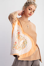 Load image into Gallery viewer, Easel OVERSIZED Heart Patched Knit Top in Almond
