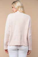 White Birch Solid Color Knit Sweater in Oatmeal