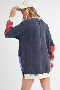 Aemi + Co Ottavia Sweatshirt in Navy Multi ON ORDER