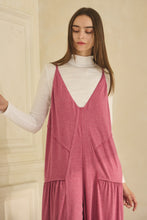 Load image into Gallery viewer, Oddi Solid Color Jersey Knit Jumpsuit in Mulberry
