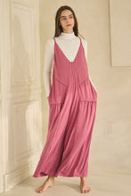 Load image into Gallery viewer, Oddi Solid Color Jersey Knit Jumpsuit in Mulberry
