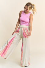 Load image into Gallery viewer, J.Her Mineral Washed Striped Detailed Flare Pants in Natural
