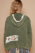 Load image into Gallery viewer, POL Vintage Washed Jacket with Mixed Patches in Olive Floral Multi
