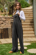 Oddi French Terry Jumpsuit in Washed Black FINAL SALE