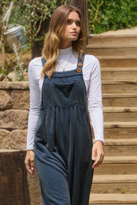 Oddi French Terry Jumpsuit in Washed Blue