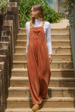 Load image into Gallery viewer, Oddi French Terry Jumpsuit in Washed Rust
