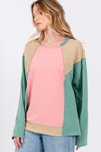 Load image into Gallery viewer, Sage+Fig OVERSIZED Color Block Top in Pink
