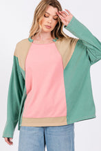 Load image into Gallery viewer, Sage+Fig OVERSIZED Color Block Top in Pink
