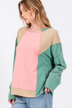 Load image into Gallery viewer, Sage+Fig OVERSIZED Color Block Top in Pink
