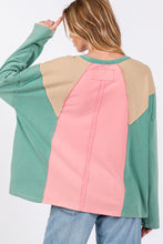 Load image into Gallery viewer, Sage+Fig OVERSIZED Color Block Top in Pink
