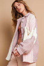 Load image into Gallery viewer, POL Houndstooth Panel Shacket in Pink Multi
