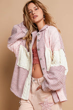 Load image into Gallery viewer, POL Houndstooth Panel Shacket in Pink Multi
