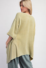 Load image into Gallery viewer, Easel OVERSIZED Cotton Gauze Top in Faded Sage
