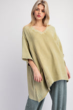 Load image into Gallery viewer, Easel OVERSIZED Cotton Gauze Top in Faded Sage
