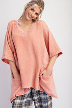 Load image into Gallery viewer, Easel OVERSIZED Cotton Gauze Top in Faded Rust
