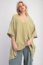 Load image into Gallery viewer, Easel OVERSIZED Cotton Gauze Top in Faded Sage
