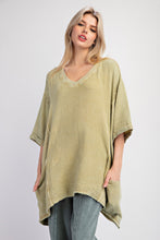 Load image into Gallery viewer, Easel OVERSIZED Cotton Gauze Top in Faded Sage
