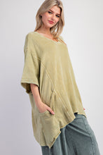 Load image into Gallery viewer, Easel OVERSIZED Cotton Gauze Top in Faded Sage
