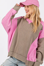 Load image into Gallery viewer, Sage+Fig Color Block Pullover Sweater in Ash/Pink
