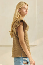 Load image into Gallery viewer, Oddi Solid Color Textured Top in Taupe
