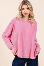 Load image into Gallery viewer, Mittoshop OVERSIZED Thermal Waffle Knit Top in Barbie Pink
