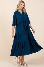 Load image into Gallery viewer, Mittoshop Solid Color Airflow Maxi Dress in Teal
