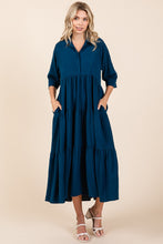 Load image into Gallery viewer, Mittoshop Solid Color Airflow Maxi Dress in Teal
