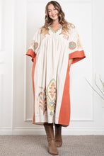 Load image into Gallery viewer, BlueVelvet Floral Embroidery Maxi Dress in Taupe-Rust
