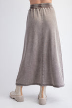 Load image into Gallery viewer, Easel Terry Knit Maxi Skirt in Mocha ON ORDER
