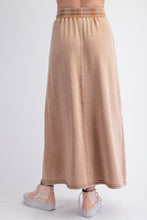 Load image into Gallery viewer, Easel Terry Knit Maxi Skirt in Camel
