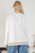 Load image into Gallery viewer, BlueVelvet Distressed Star Patch Top in Natural ON ORDER
