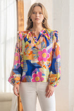 Load image into Gallery viewer, Oddi Mixed Geo Print Top in Lime Multi
