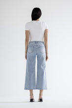 Load image into Gallery viewer, Mica Denim High Rise Pearl and Rhinestone Embellished CROPPED Wide Leg Jeans in Grizzlies Blue
