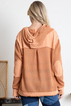 Load image into Gallery viewer, BlueVelvet Hooded Open Waffle Knit Top in Rust
