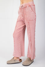 Load image into Gallery viewer, Easel Mineral Washed Ribbed Pants in Mauve
