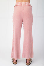 Load image into Gallery viewer, Easel Mineral Washed Ribbed Pants in Mauve
