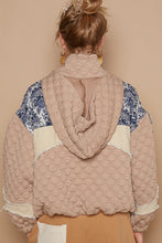 Load image into Gallery viewer, POL Quilted Jacket with Floral Print and Corduroy Details in Tan Multi
