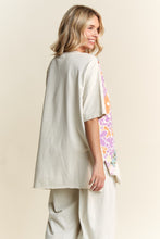 Load image into Gallery viewer, J.Her Big Star Mixed Floral Patch Top in Natural
