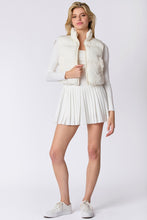 Load image into Gallery viewer, Peach Love Puffer Padded Vest With Satin Organza Bow in Whip Cream
