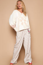 Load image into Gallery viewer, POL Thermal Knit Hooded Top with Cotton Gauze Flower Patch in Cream
