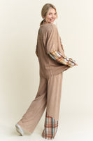 J.Her Layered Top with Peace Sign Patch in Latte