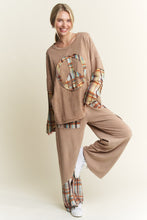 Load image into Gallery viewer, J.Her Layered Top with Peace Sign Patch in Latte
