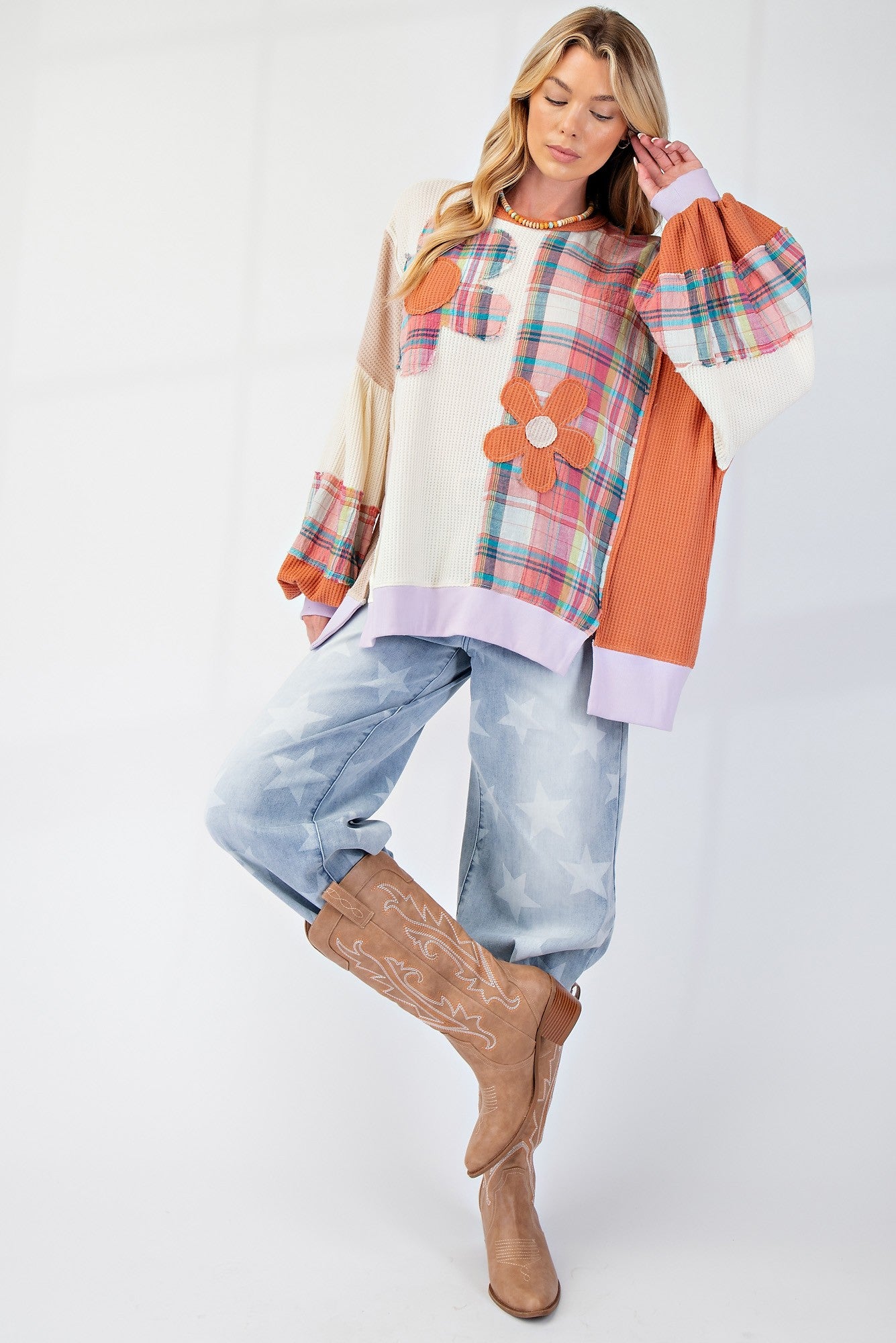ベスト/ジレ Leinwande  patchwork ruffled hem top leinwande（ラインヴァンド） ベスト ジレ Braids＆Frill Top
