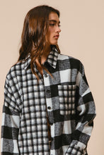 Load image into Gallery viewer, BiBi Mix N Match Plaid Button Down Top in Black
