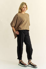 Load image into Gallery viewer, Davi &amp; Dani OVERSIZED Solid Color Top with Pearl Embellishments in Army Green
