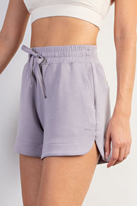 Rae Mode Scuba Tulip Shorts in Mystic Grey